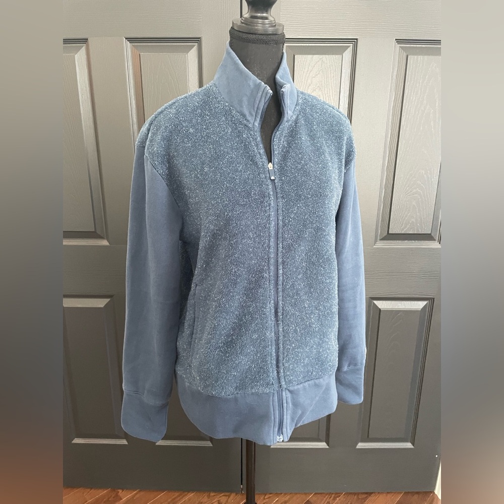 Adidas/EUC Cozy Blue Pullover Zipper Sz M